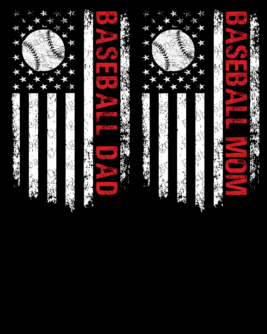 Baseball Mom& Dad Flag