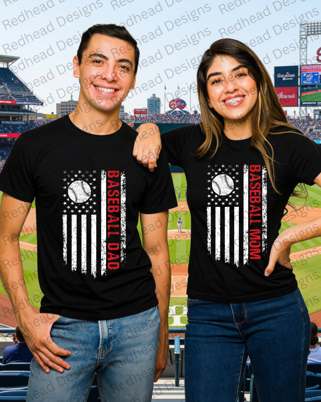 Baseball Mom& Dad Flag